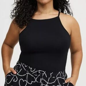 Foxy High-Neck Ruched Cami